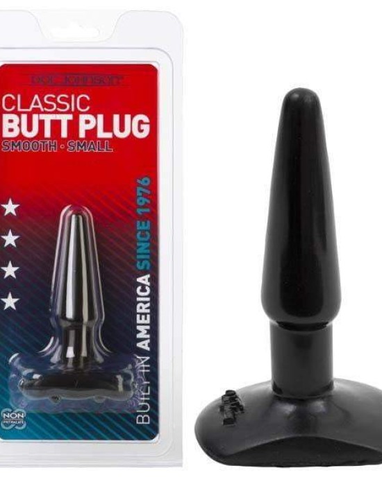 Doc Johnson Classic Beginners Smooth Butt Plug - Black