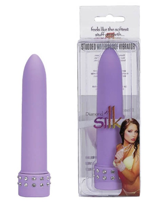 Diamond Silk - Purple 10.15 cm (4'') Vibrator