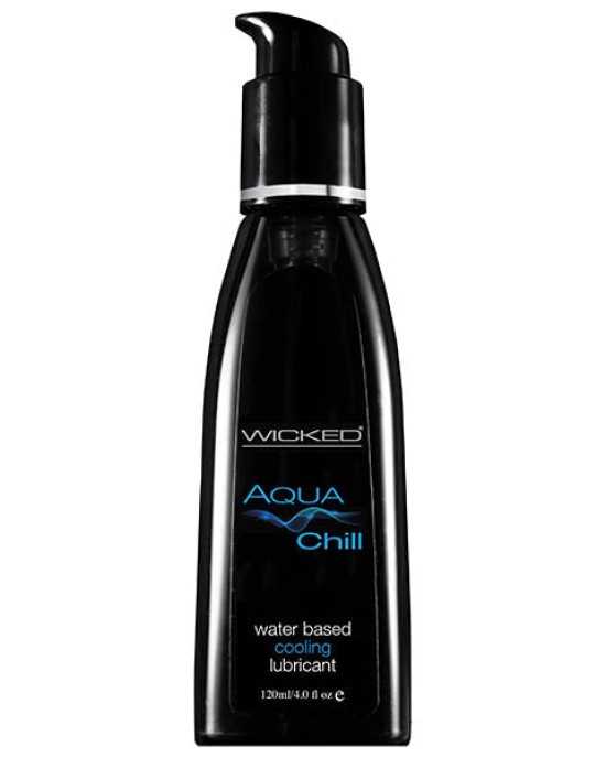 Wicked Aqua Chill - Cooling Water Based Lubricant - 120 ml (4 oz) Bottle