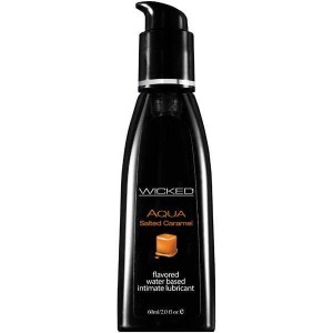 Wicked Aqua Salted Caramel - Salted Caramel Flavoured Water Based Lubricant - 60ml