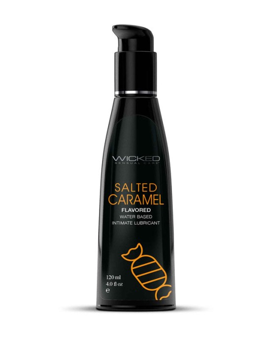 Wicked Aqua Salted Caramel - Salted Caramel Flavoured Water Based Lubricant - 120 ml