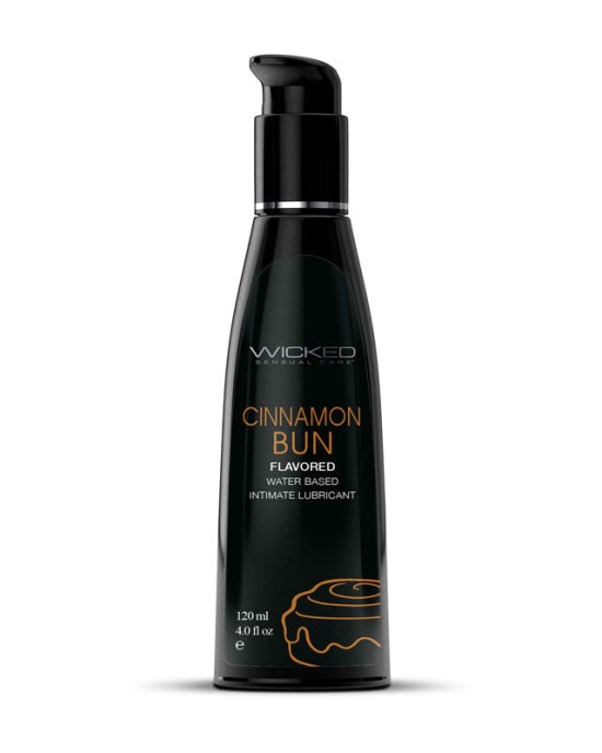 Wicked Aqua Cinnamon Bun - Cinnamon Bun Flavoured Water Based Lubricant - 120 ml (4 oz) Bottle