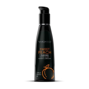 Wicked Aqua Sweet Peach - Sweet Peach Flavoured Water Based Lubricant - 120 ml