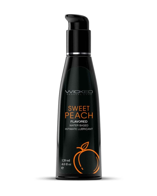 Wicked Aqua Sweet Peach - Sweet Peach Flavoured Water Based Lubricant - 120 ml