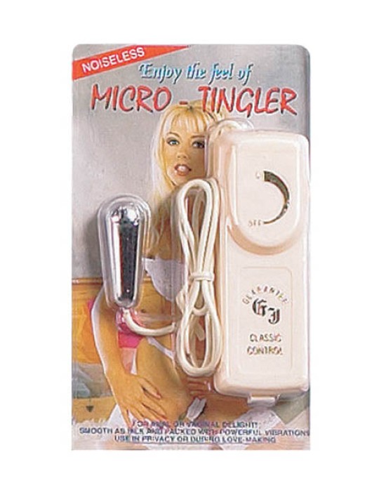 Micro Tingler - Silver Tear Drop Bullet