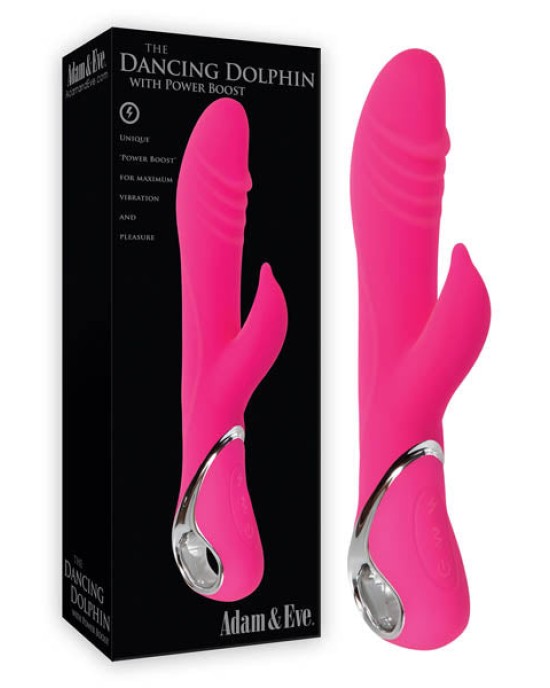 Adam & Eve The Pink Dancing Dolphin Vibrator with Power Boost