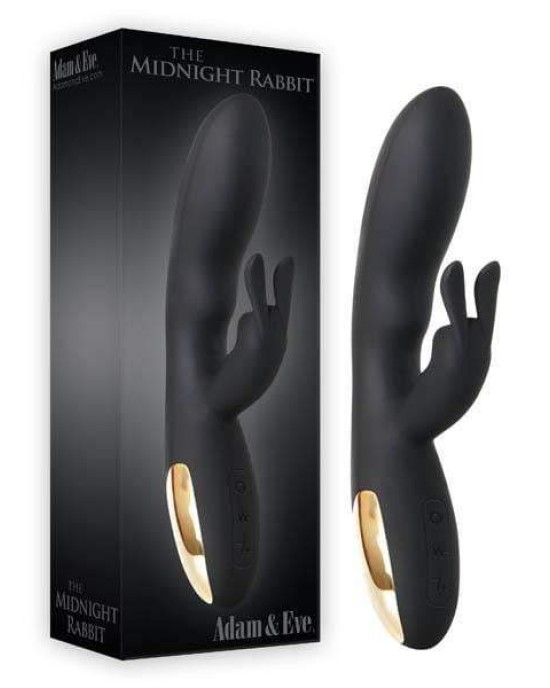 Adam & Eve The Midnight Rabbit Vibrator - Black