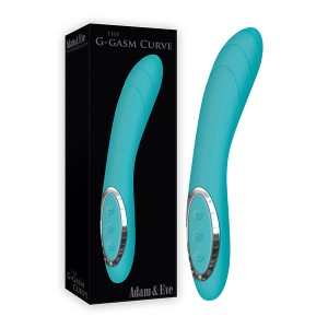 Adam & Eve The G-Gasm Curve - Aqua 21 cm (8.25'') USB Rechargeable Vibrator