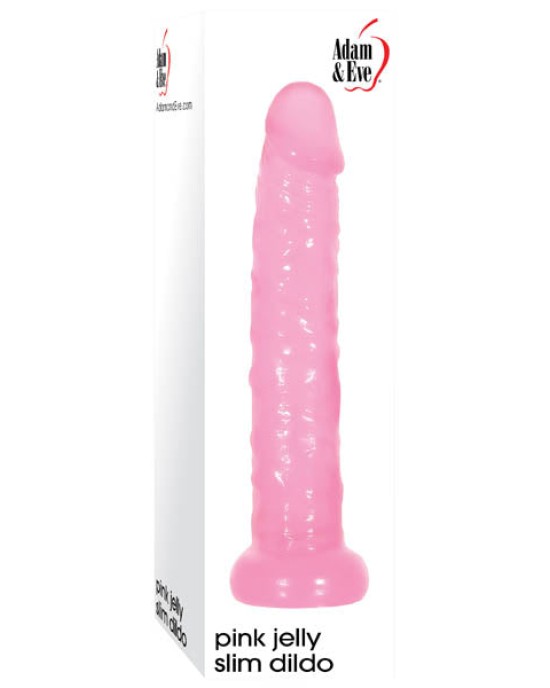 Adam & Eve Pink Jelly Slim 5 Inch Dildo - Pink