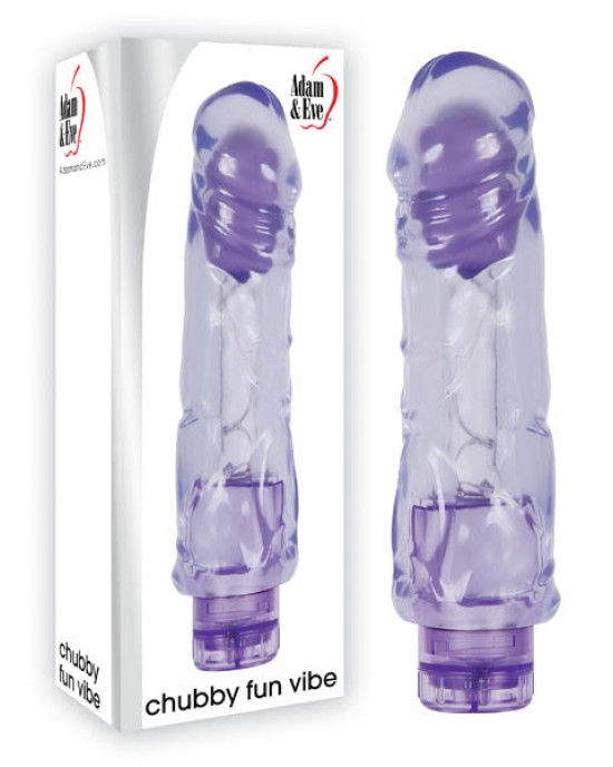 Adam & Eve Chubby Fun Purple Thick Vibrator