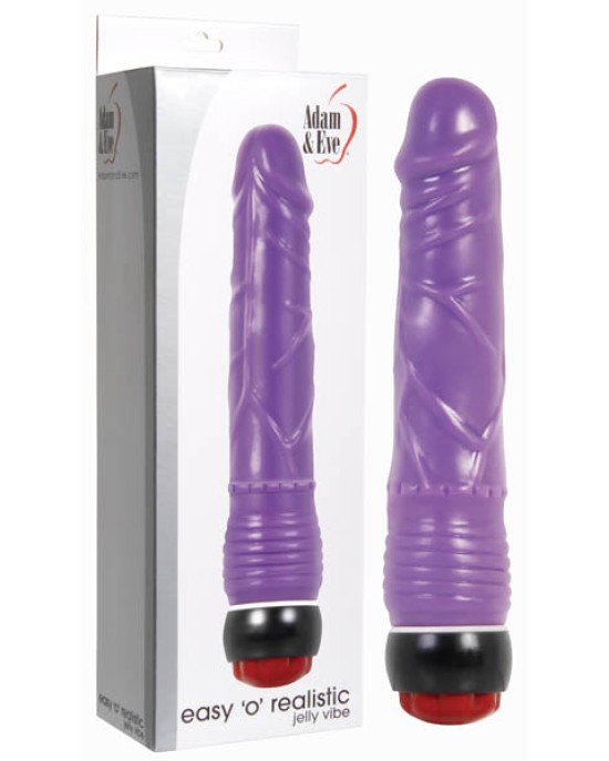 Adam & Eve Easy O Realistic Jelly Purple Vibrator