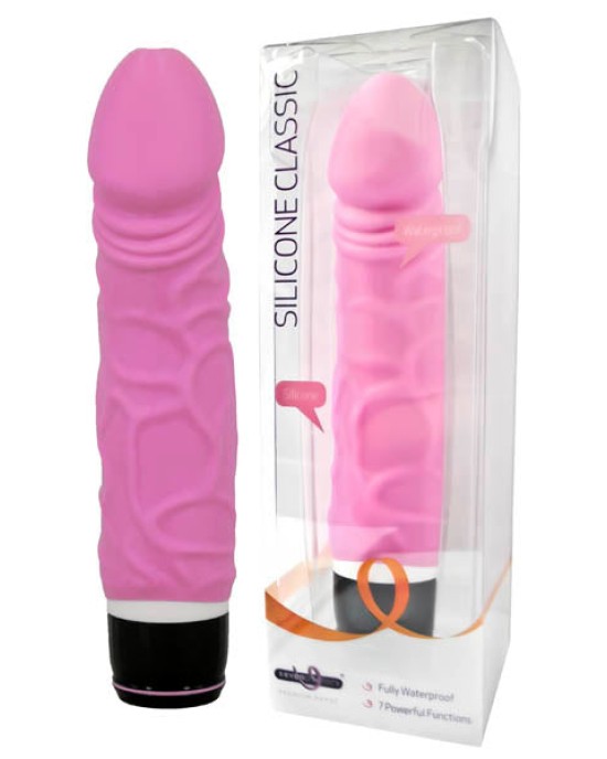 Silicone Classic - Pink 6.75 Inch Vibrator