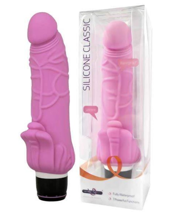 Silicone Classic - Pink 7.5 Inch Vibrator