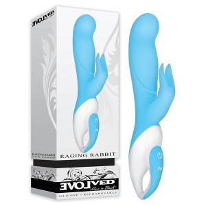 Raging Rabbit Vibrator - Blue