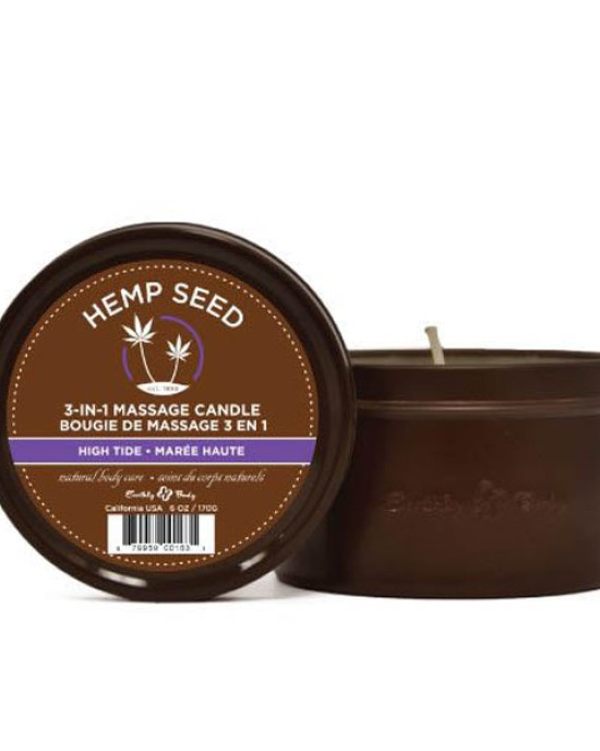 Hemp Seed 3-In-1 Massage Candle - High Tide (Coconut Lime Verbena) - 170 g