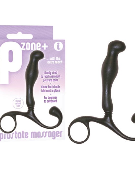 P-Zone + Prostate Massager - Black 10 cm Prostate Massager