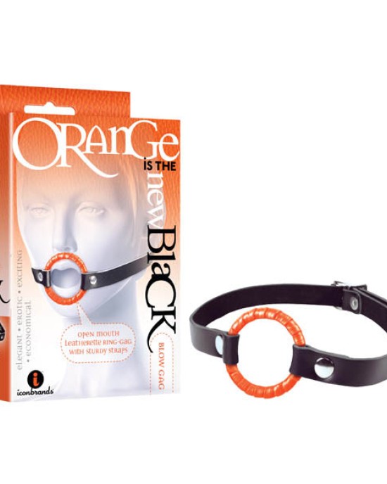 Orange Is The New Black - Blow Open Black/Orange Gag