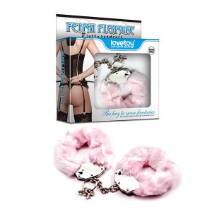 Fetish Pleasure Fluffy Hand Cuffs - Pink