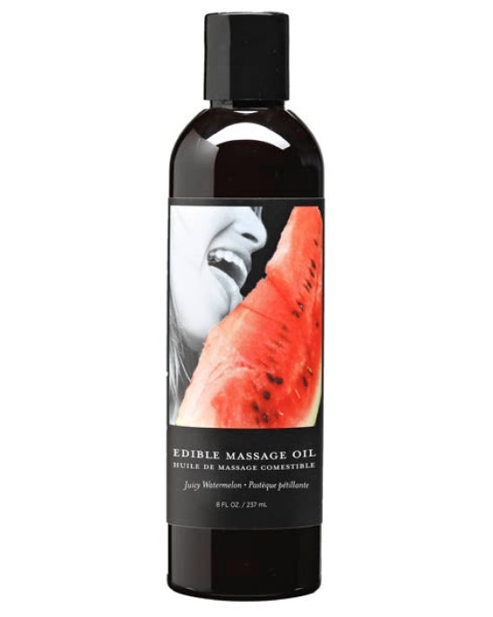 Edible Massage Oil - Juicy Watermelon Flavoured - 237 ml Bottle