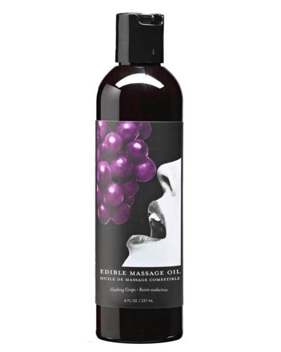 Edible Massage Oil Gushing Grape Flavoured - 237ml