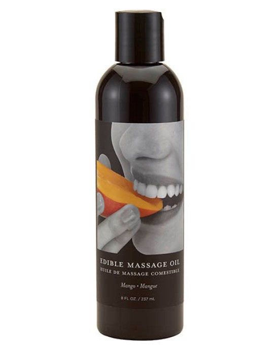 Edible Massage Oil - Mango Flavoured - 237 ml Bottle