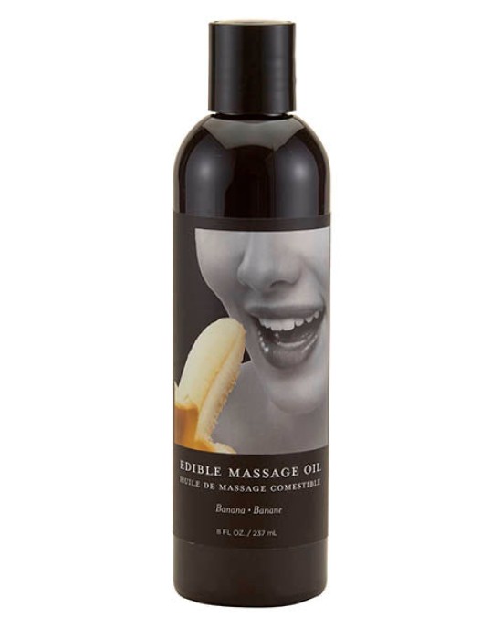 Edible Massage Oil - Banana Flavoured - 237 ml Bottle