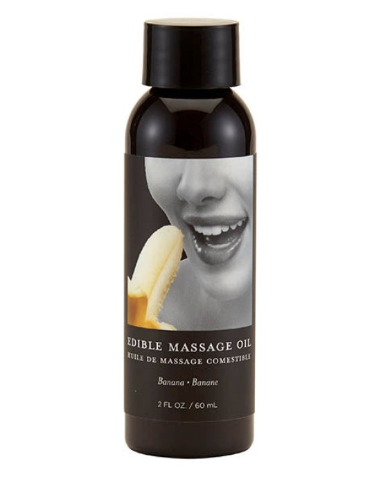 Edible Massage Oil - Banana Flavoured - 59 ml Bottle