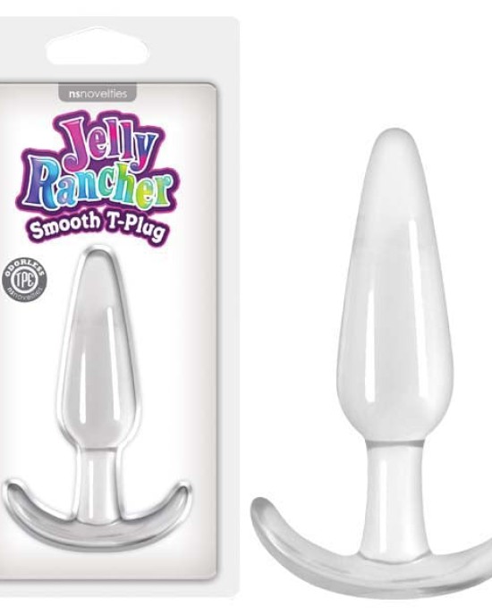 Jelly Rancher Smooth T-Plug - Clear 11 cm (4.3'') Butt Plug