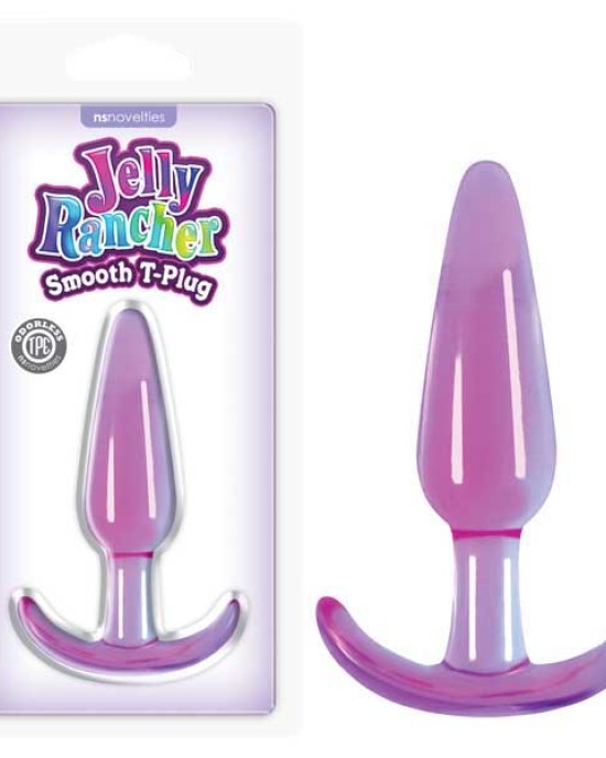 Jelly Rancher Smooth T-Plug - Purple 11 cm (4.3'') Butt Plug