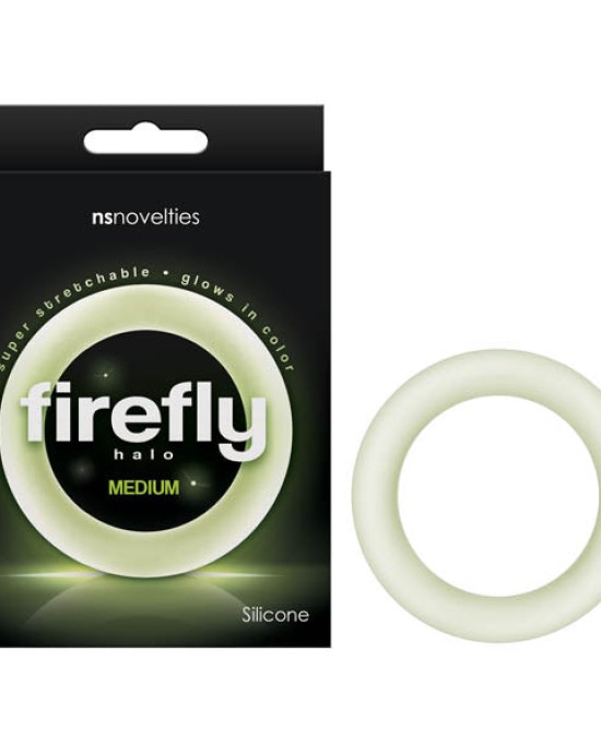 Firefly Halo - Glow In Dark Clear Medium 55 mm Cock Ring