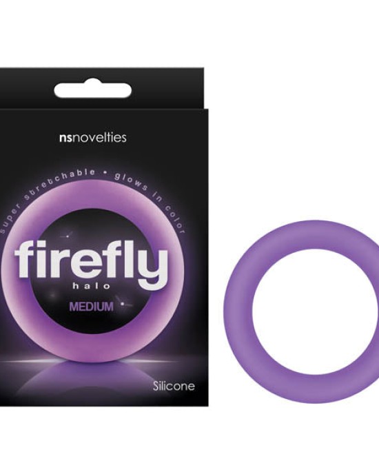 Firefly Halo - Glow In Dark Purple Medium 55 mm Cock Ring