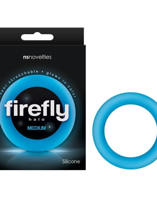 Firefly Halo - Glow In Dark Blue Medium 55 mm Cock Ring