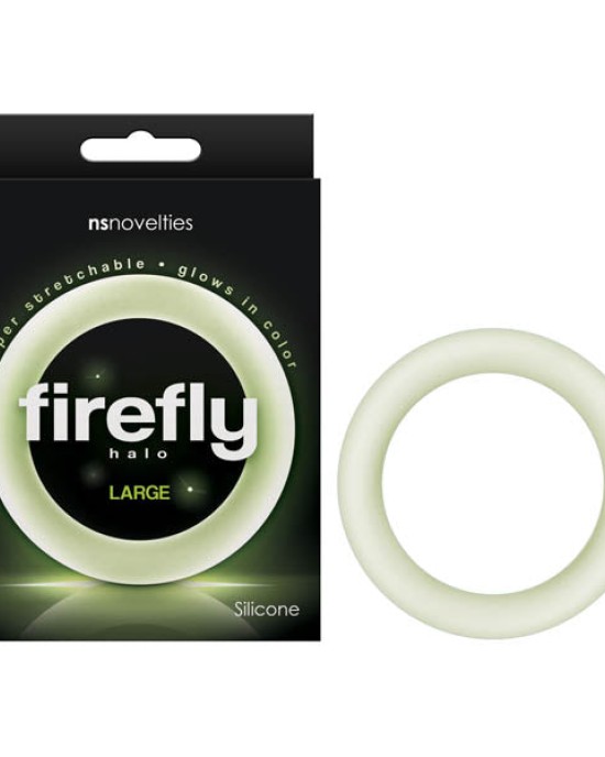 Firefly Halo - Glow In Dark Clear Large 60 mm Cock Ring