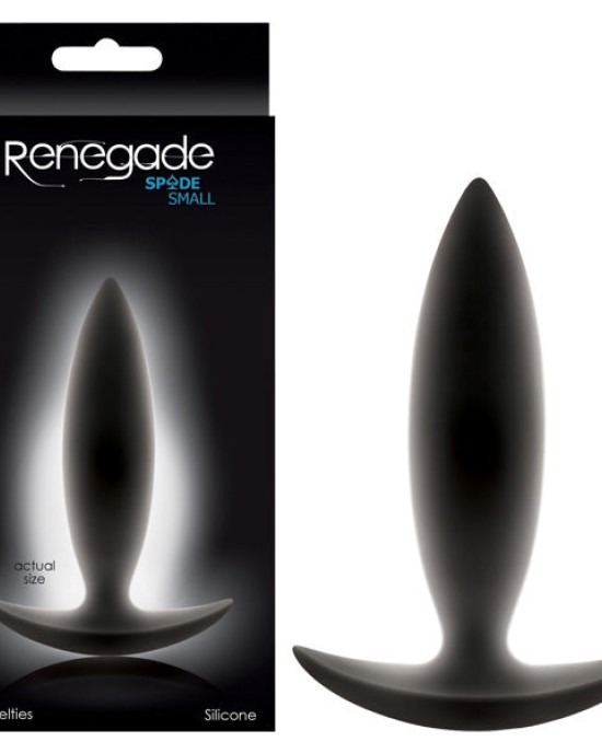 Renegade - Spades - Black 10 cm (4'') Small Butt Plug