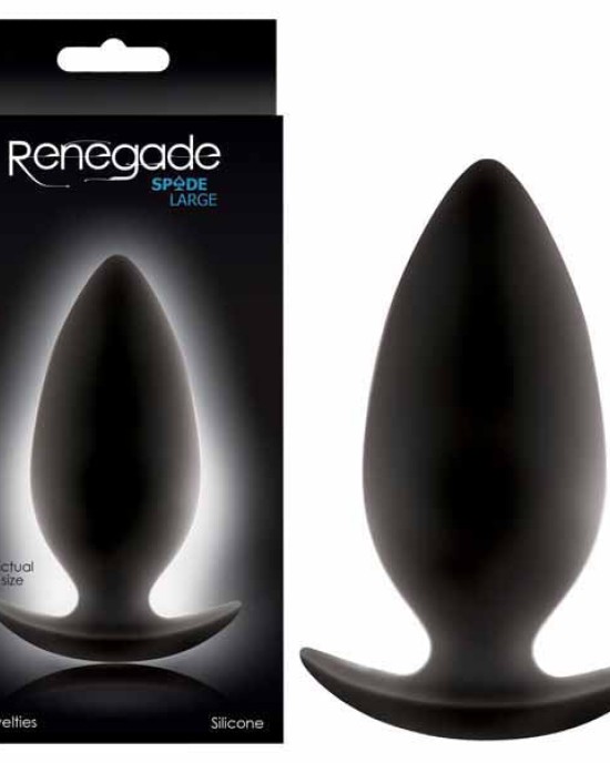 Renegade - Spades - Black 10.5 cm (4.15'') Large Butt Plug