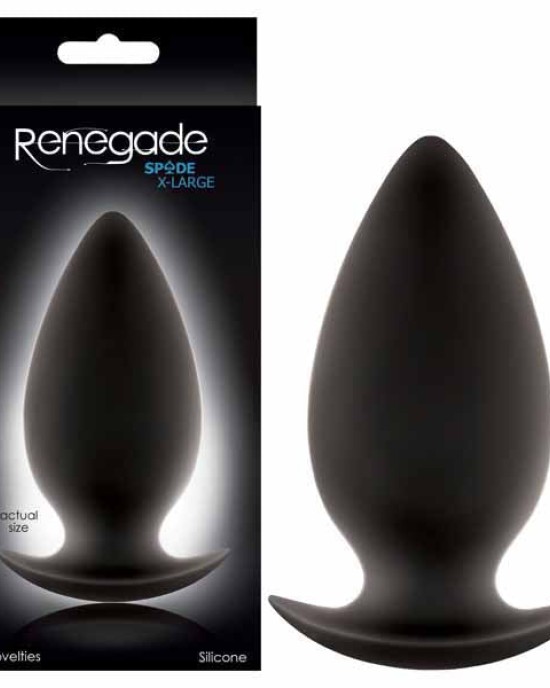 Renegade - Spades - Black 11.2 cm (4.4'') XL Butt Plug