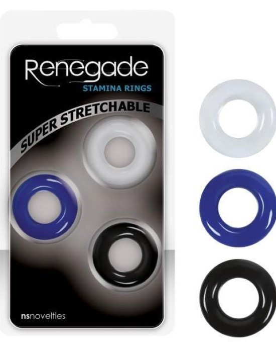 Renegade Stamina Tri-Coloured Cock Rings