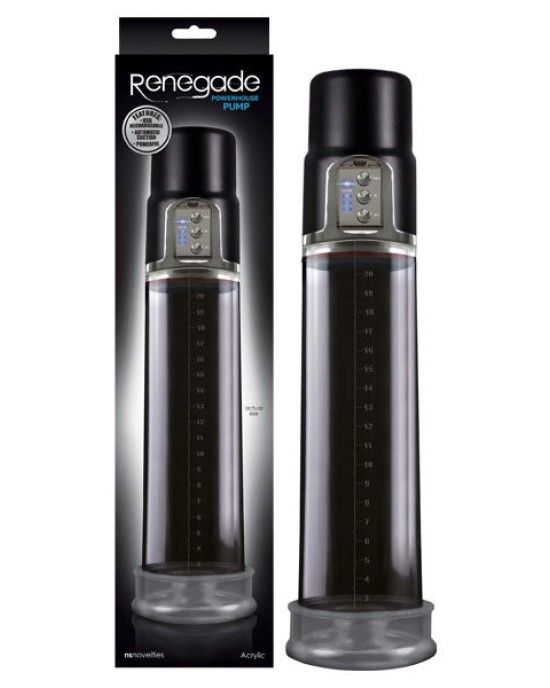 Renegade - Powerhouse Pump - Black USB Rechargeable Automatic Penis Pump