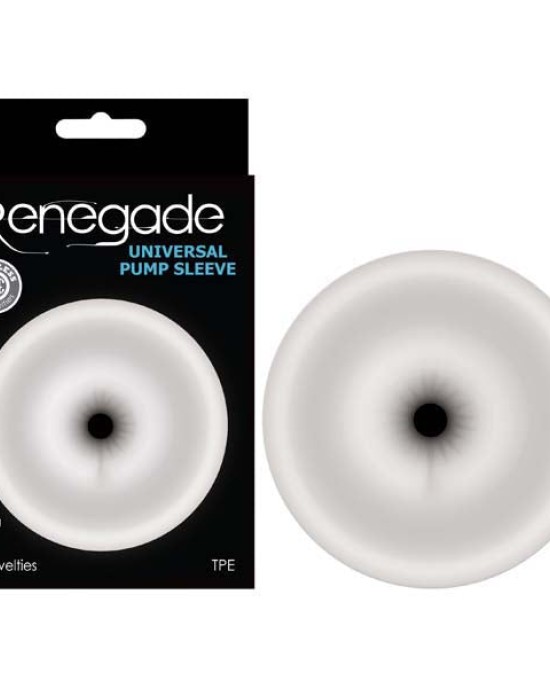 Renegade Universal Pump Sleeve - Clear Ass-Shaped Penis Pump Sleeve