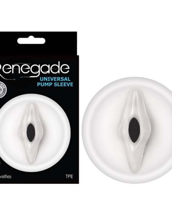 Renegade Universal Pump Sleeve - Clear Vagina-Shaped Penis Pump Sleeve