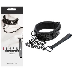 Sinful - Black Collar and Leash