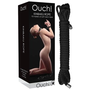 Ouch Kinbaku Rope - Black - 10 metre Length