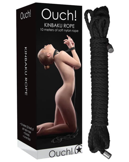 Ouch Kinbaku Rope - Black - 10 metre Length