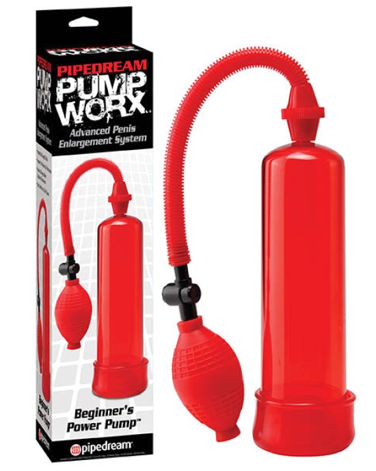 Pump Worx Beginner's Power Pump - Red Penis Pump