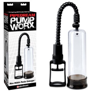 Pump Worx Max-width Penis Enlarger - Clear/Black Penis Pump