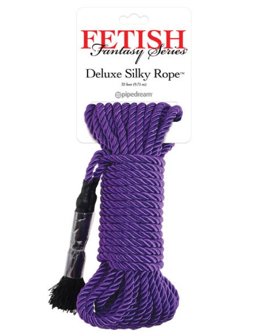 Fetish Fantasy Series Deluxe Silky Rope - Purple Bondage Rope - 9.75 m Length