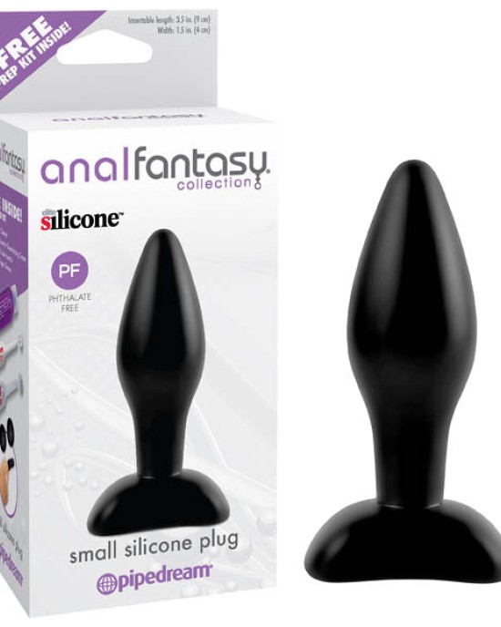 Anal Fantasy Collection Small Silicone Plug - Black 9.1 cm (3.5'') Butt Plug