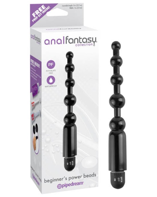 Anal Fantasy Collection Beginner's Power Beads - Black