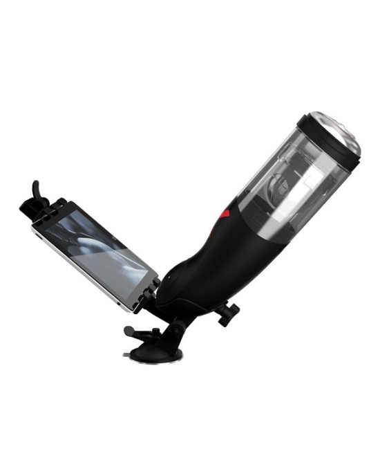 PDX Elite Mega-Bator - Rechargeable Masturbator with Mobile Device Holder