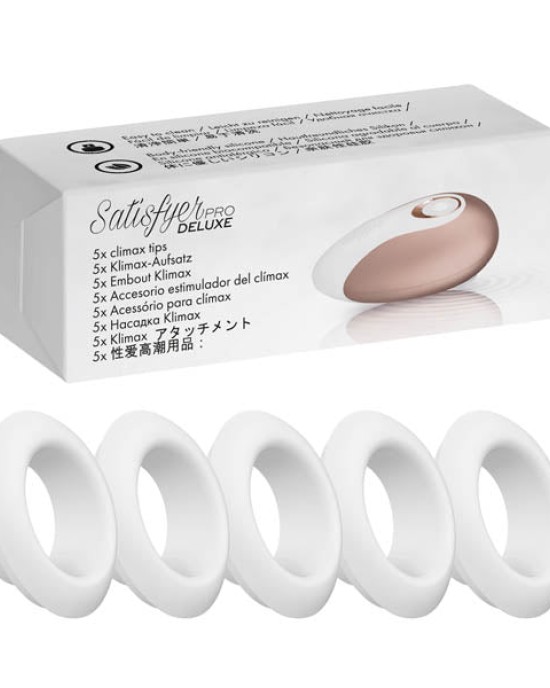 Satisfyer Pro Deluxe Climax Heads - 5 Replacement Silicone Heads